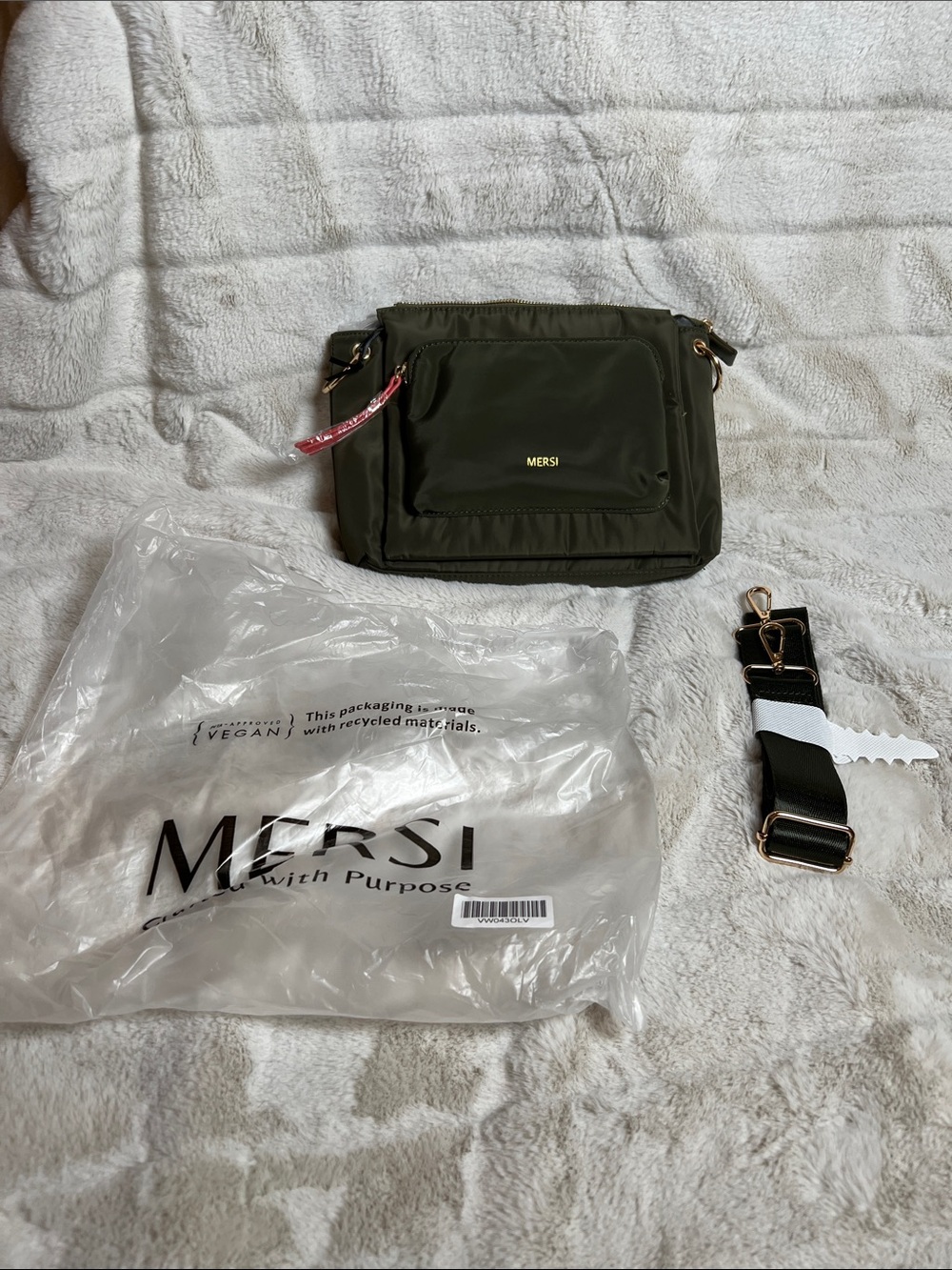 Olive Green Crossbody Bag for Men